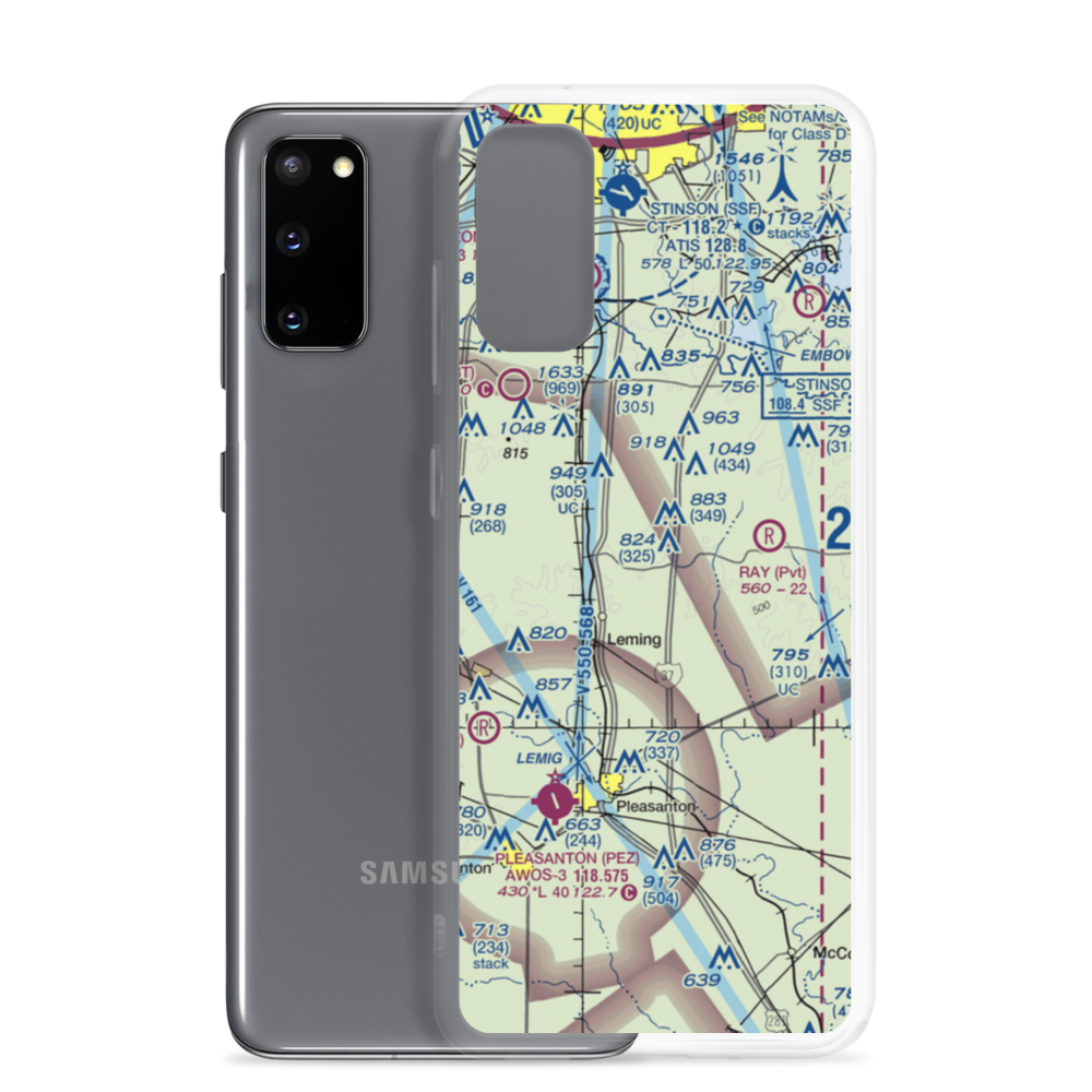 Ten Oaks Airport (US-0051) VFR Sectional Samsung Case Samsung Galaxy S20 model shown