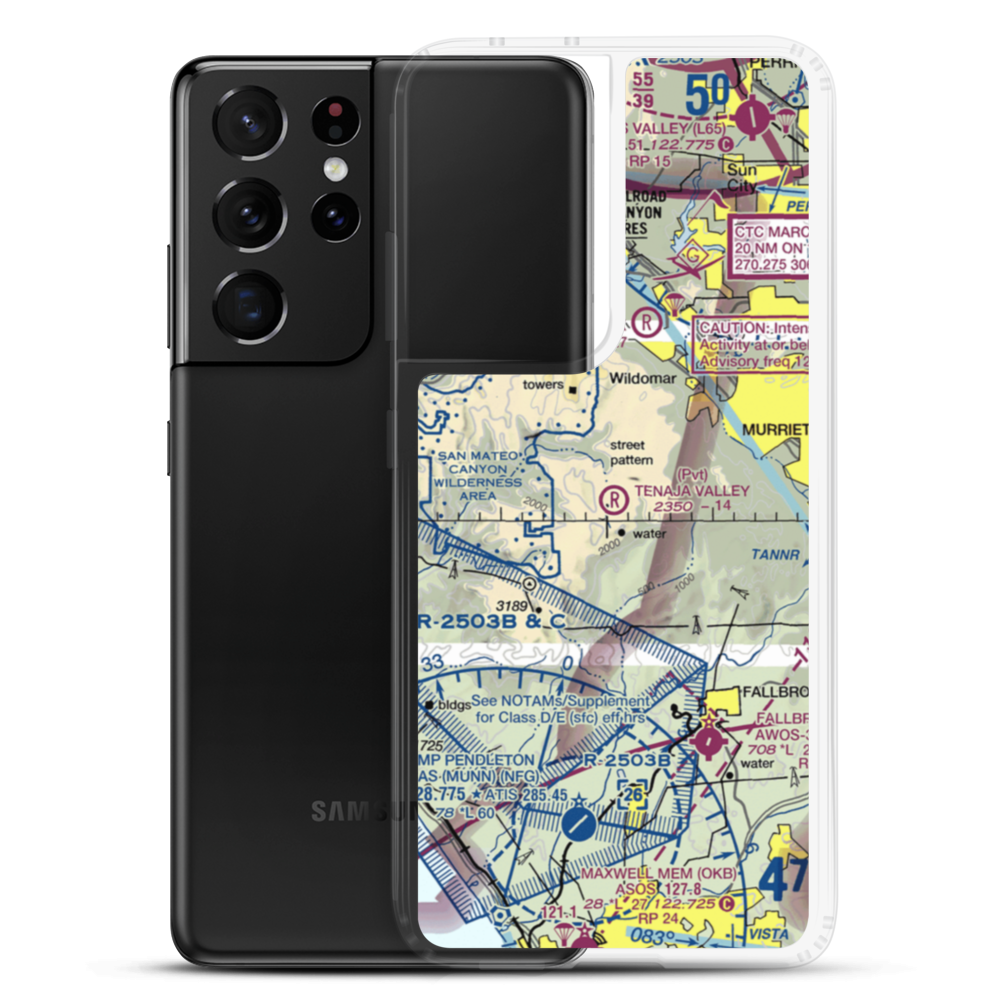 Tenaja Valley Airport (2CN3) VFR Sectional Samsung Case Samsung Galaxy S21 Ultra model shown