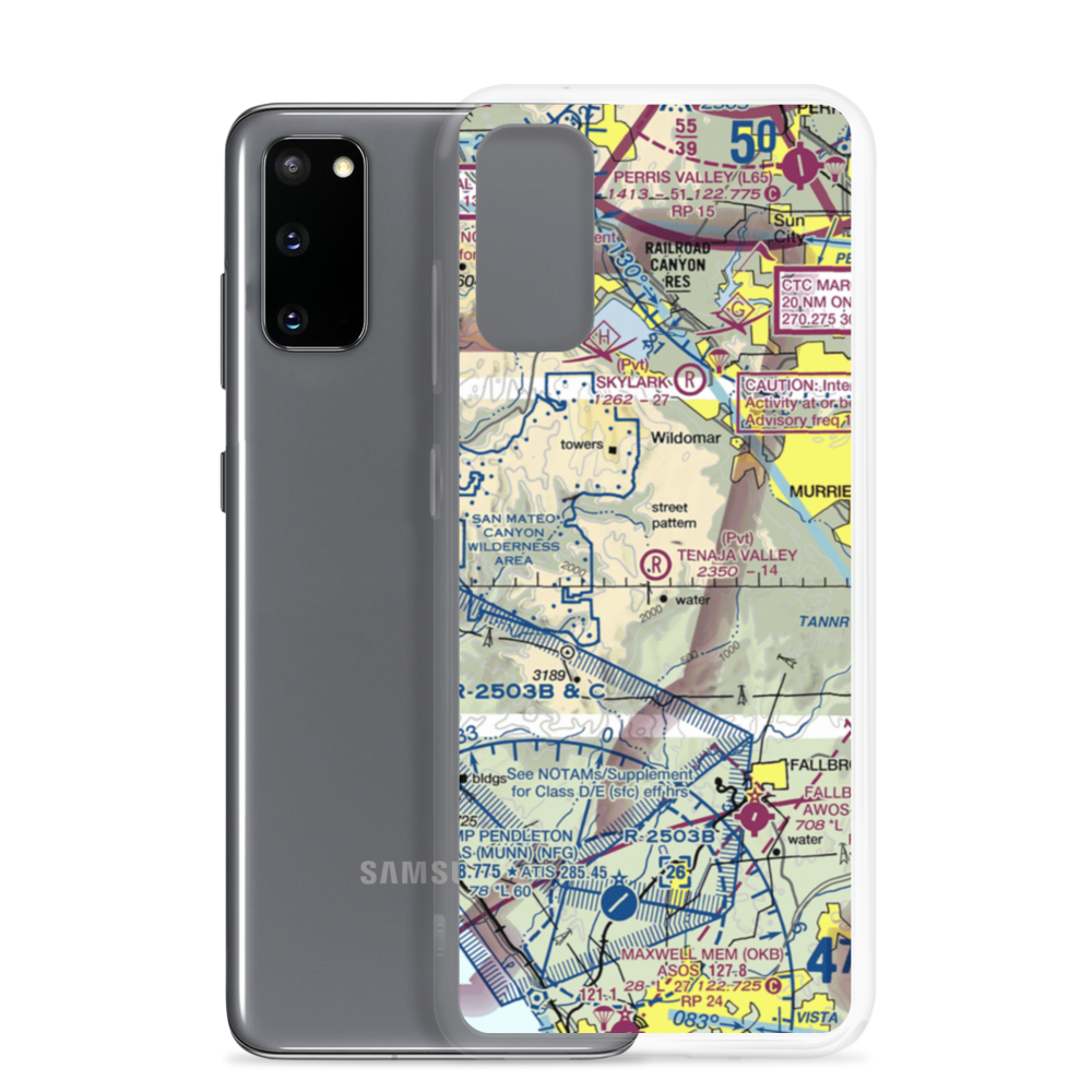 Tenaja Valley Airport (2CN3) VFR Sectional Samsung Case Samsung Galaxy S20 model shown