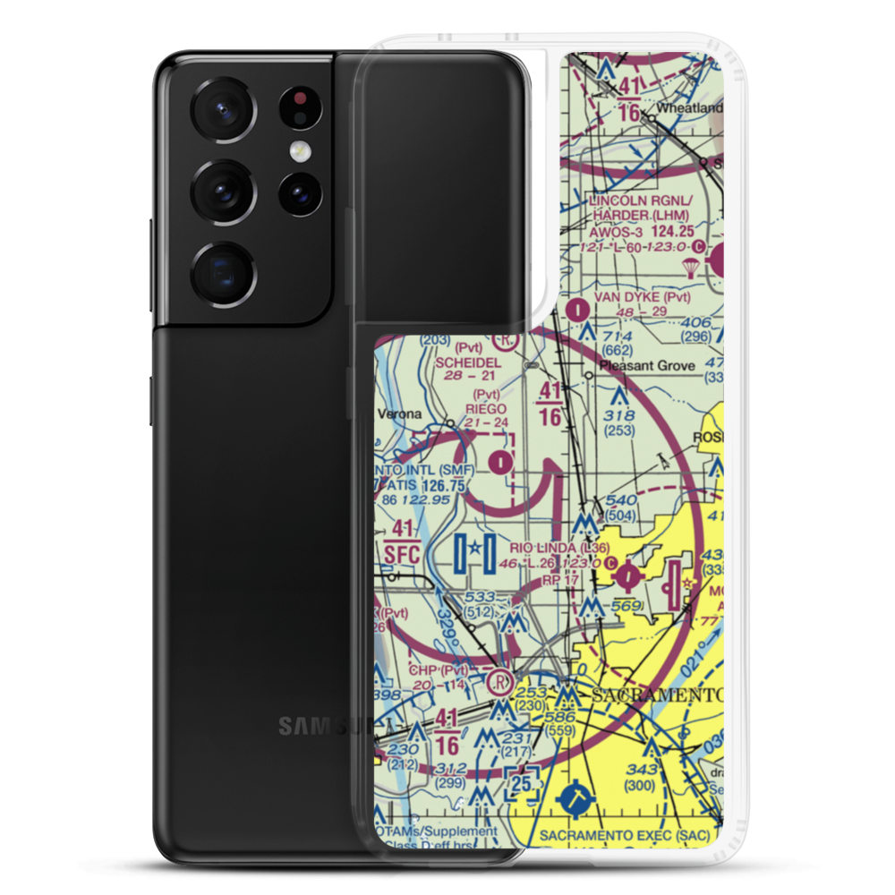 Tenco Tractor Airport (US-0037) VFR Sectional Samsung Case Samsung Galaxy S21 Ultra model shown