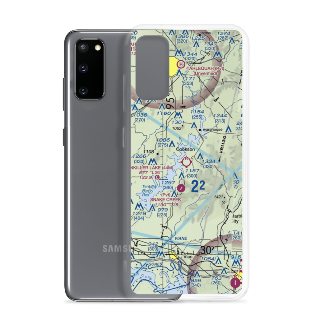 Tenkiller Lake Airpark (44M) VFR Sectional Samsung Case Samsung Galaxy S20 model shown
