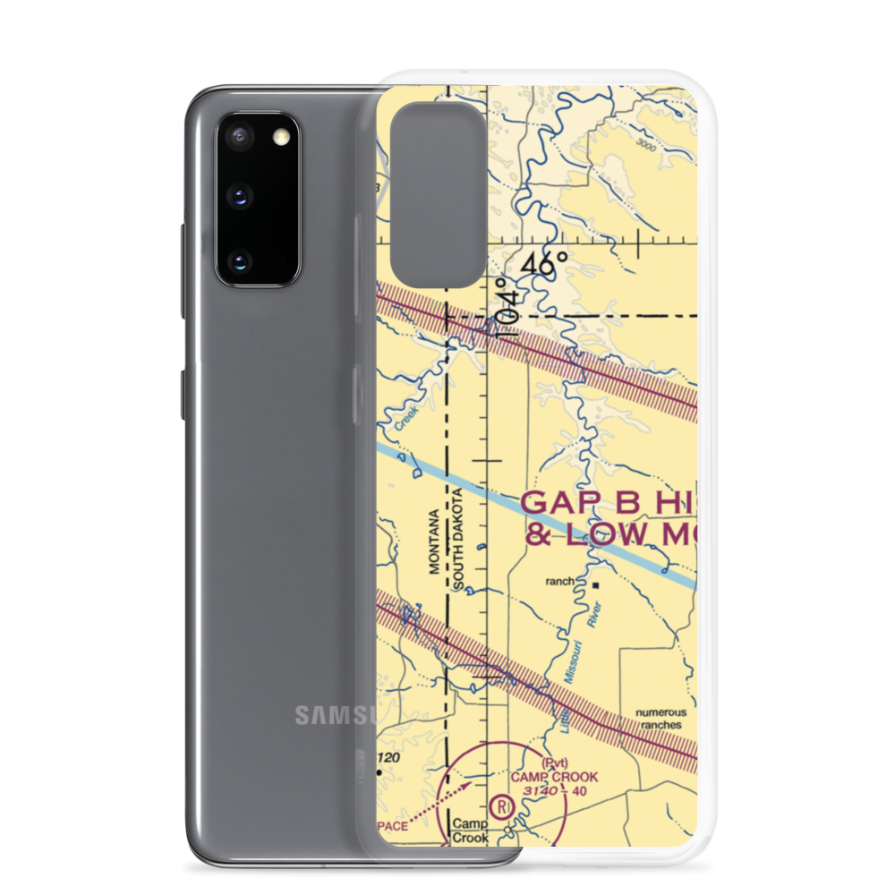 Tennant Ranch Airport (SD76) VFR Sectional Samsung Case Samsung Galaxy S20 model shown