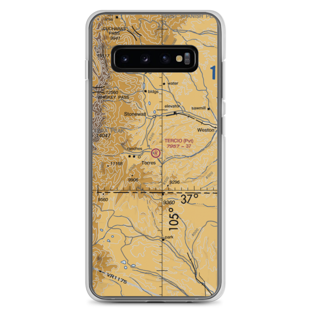Tercio Ranch Airstrip (3CO4) VFR Sectional Samsung Case Samsung Galaxy S10+ model shown