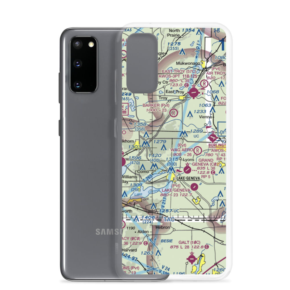 Terhark Airport (86WI) VFR Sectional Samsung Case Samsung Galaxy S20 model shown