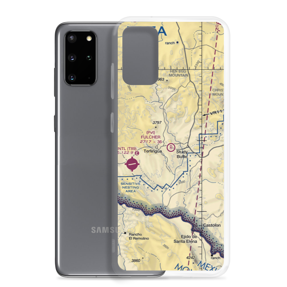Terlingua Airport (3TE8) VFR Sectional Samsung Case Samsung Galaxy S20 Plus model shown