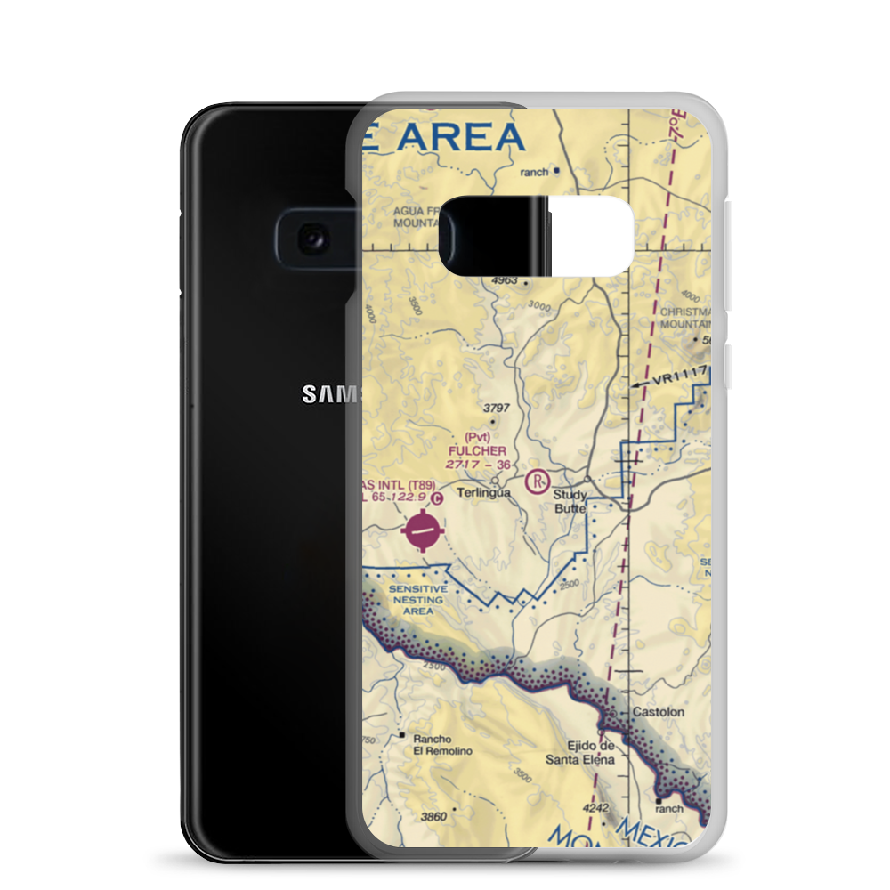 Terlingua Airport (3TE8) VFR Sectional Samsung Case Samsung Galaxy S10e model shown
