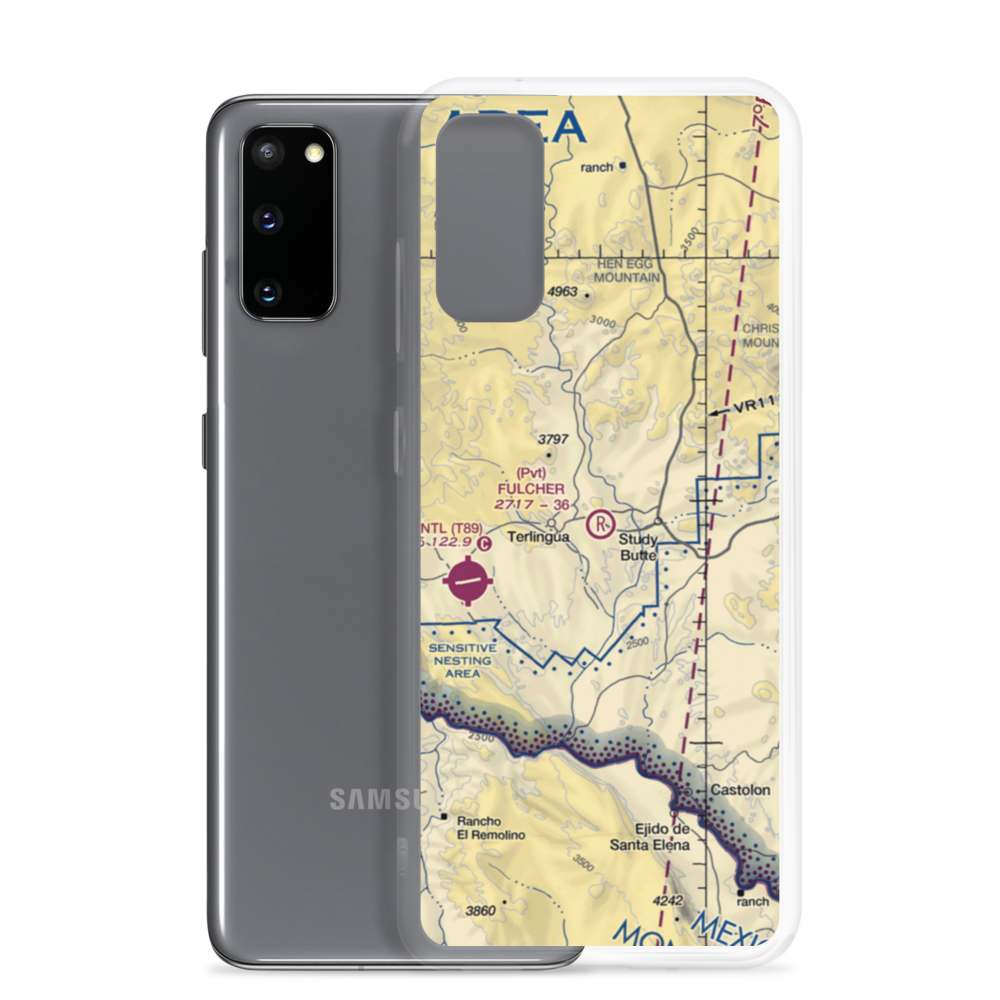 Terlingua Airport (3TE8) VFR Sectional Samsung Case Samsung Galaxy S20 model shown