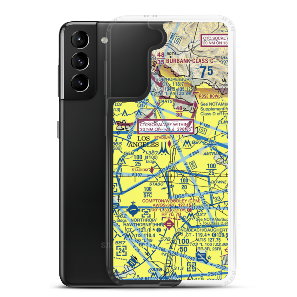 Terminal Annex Heliport (54L) VFR Sectional Samsung Case Samsung Galaxy S21 Plus model shown