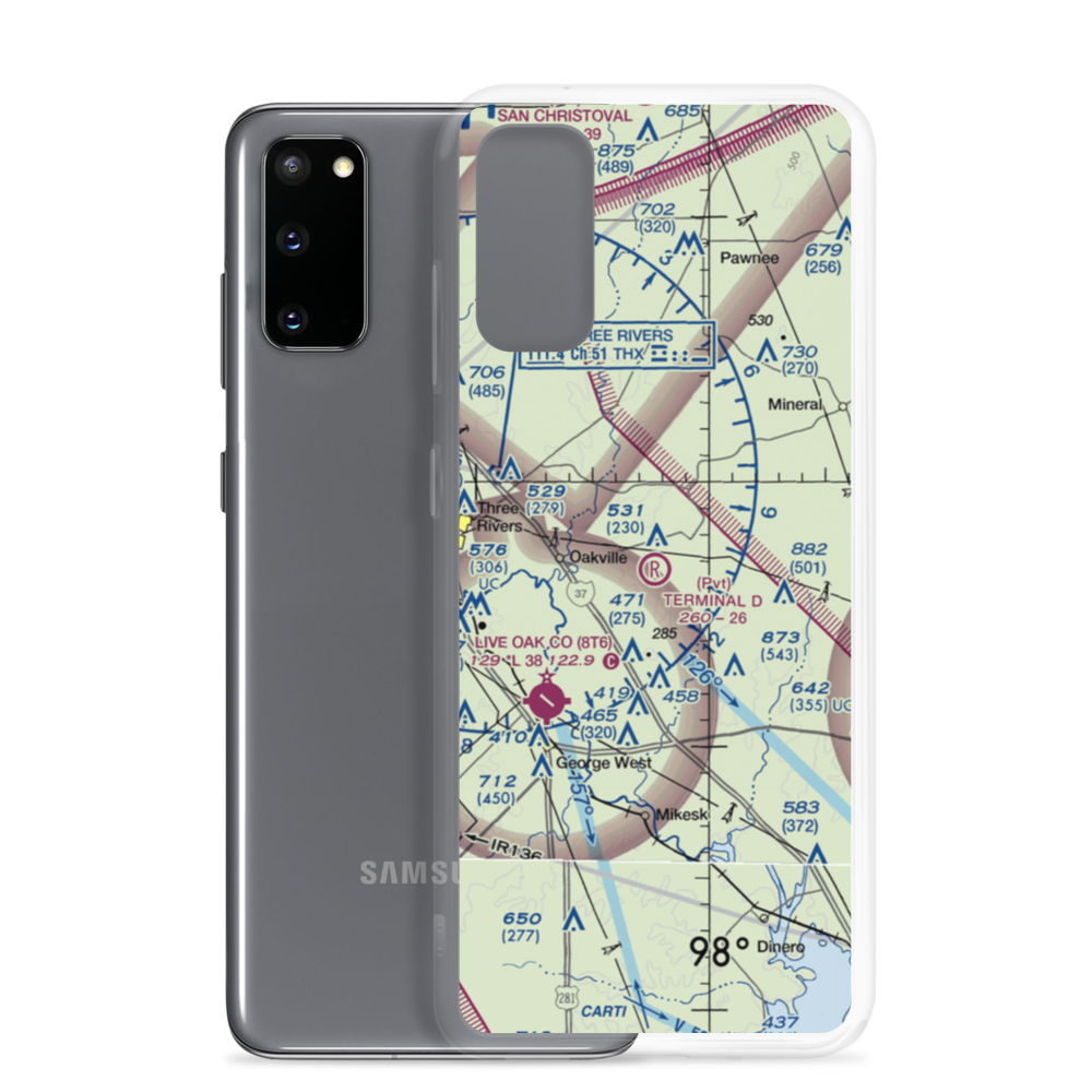Terminal D Ranch Airport (TE58) VFR Sectional Samsung Case Samsung Galaxy S20 model shown