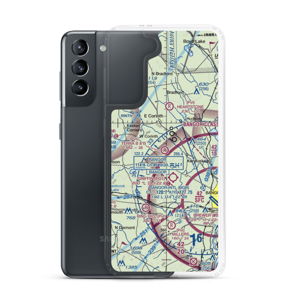 Terra B & B Airport (ME35) VFR Sectional Samsung Case Samsung Galaxy S21 model shown