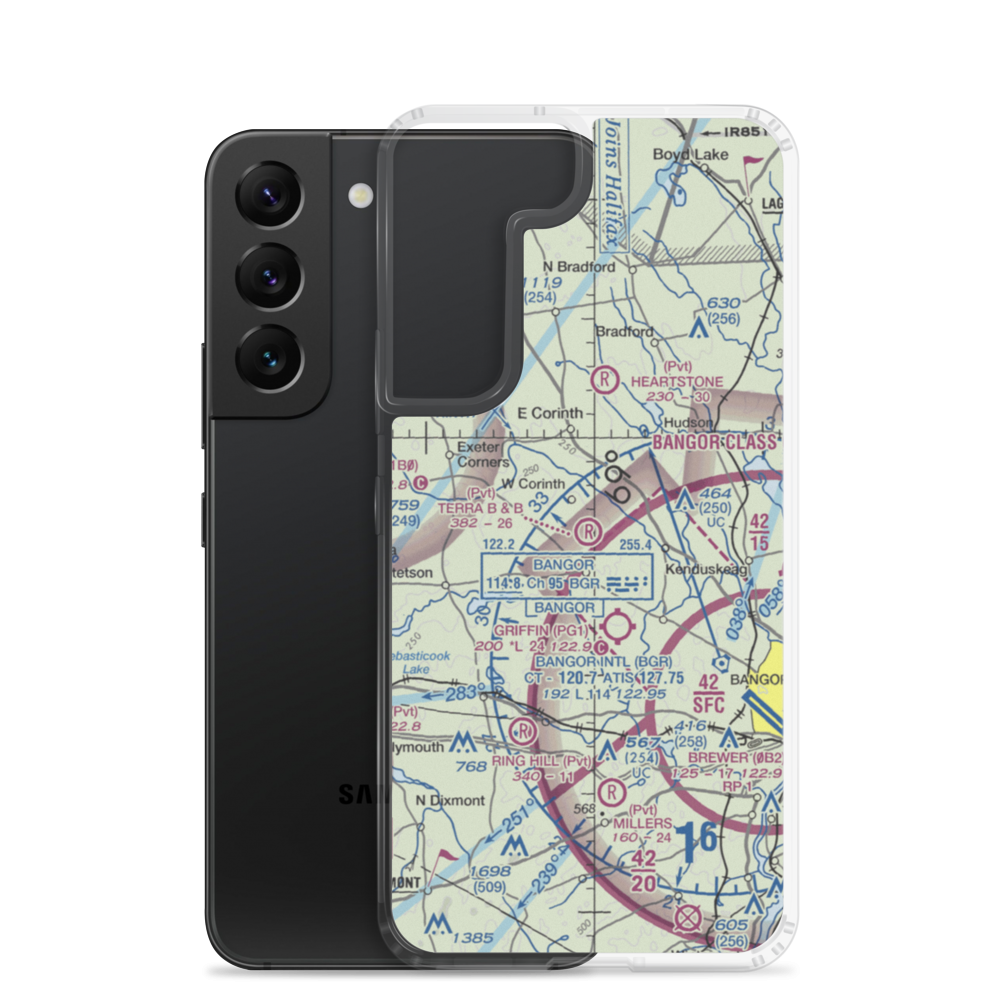 Terra B & B Airport (ME35) VFR Sectional Samsung Case Samsung Galaxy S22 model shown