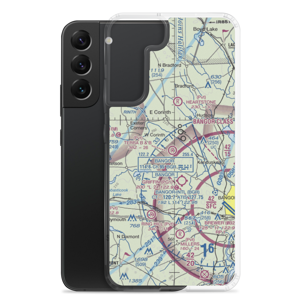 Terra B & B Airport (ME35) VFR Sectional Samsung Case Samsung Galaxy S22 Plus model shown