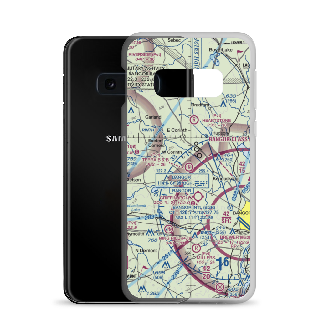Terra B & B Airport (ME35) VFR Sectional Samsung Case Samsung Galaxy S10e model shown