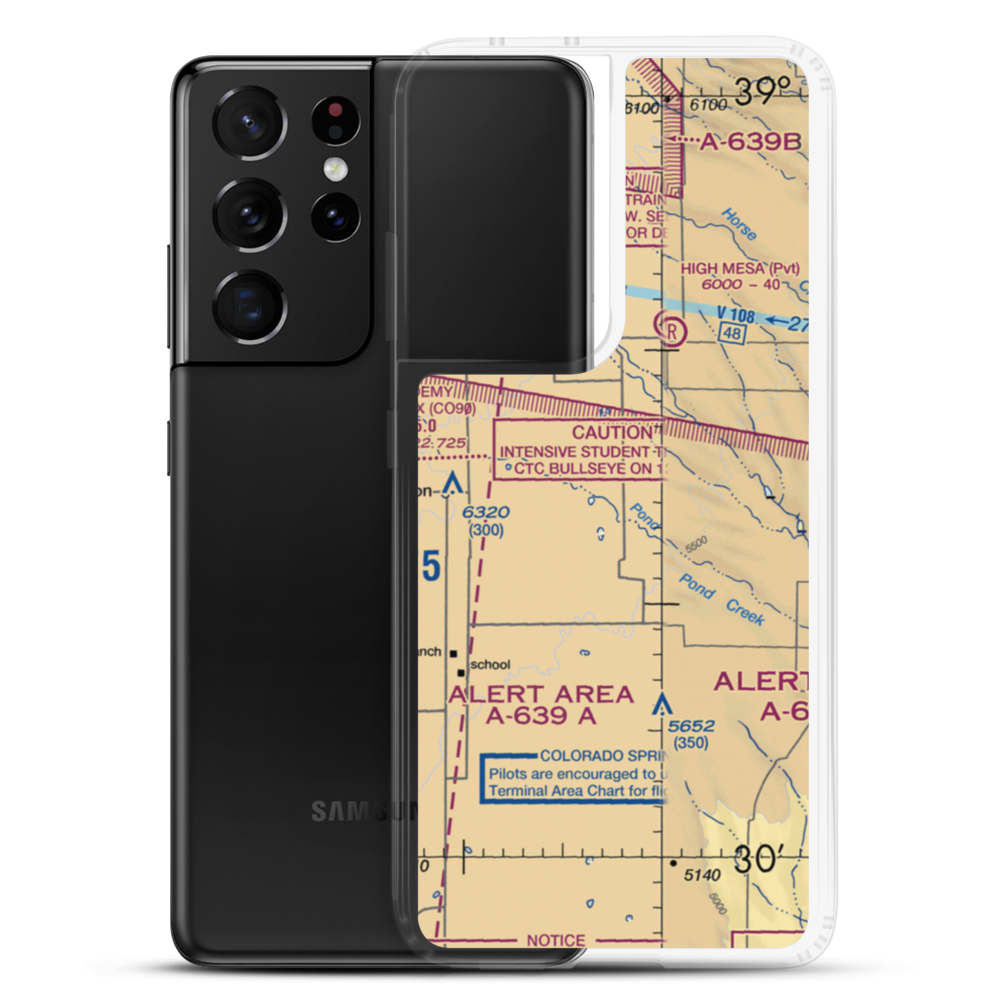 Terra Firma Airport (08CO) VFR Sectional Samsung Case Samsung Galaxy S21 Ultra model shown