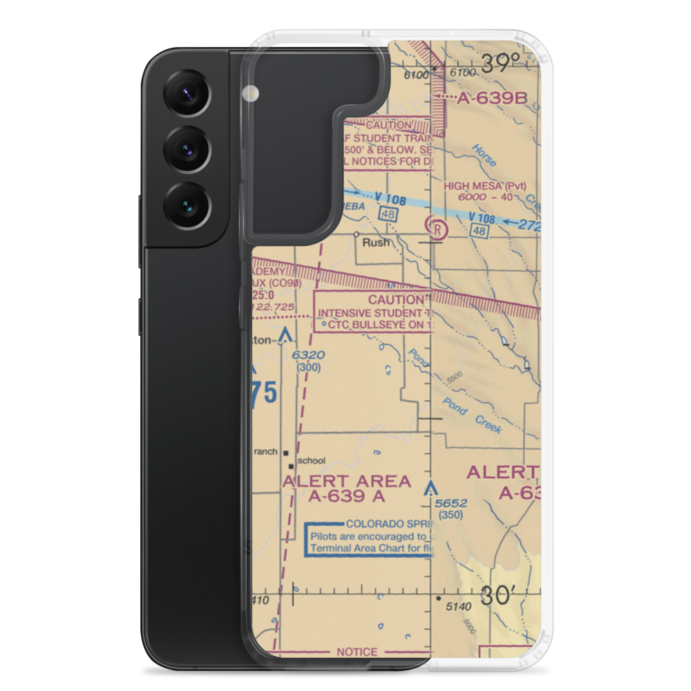 Terra Firma Airport (08CO) VFR Sectional Samsung Case Samsung Galaxy S22 Plus model shown