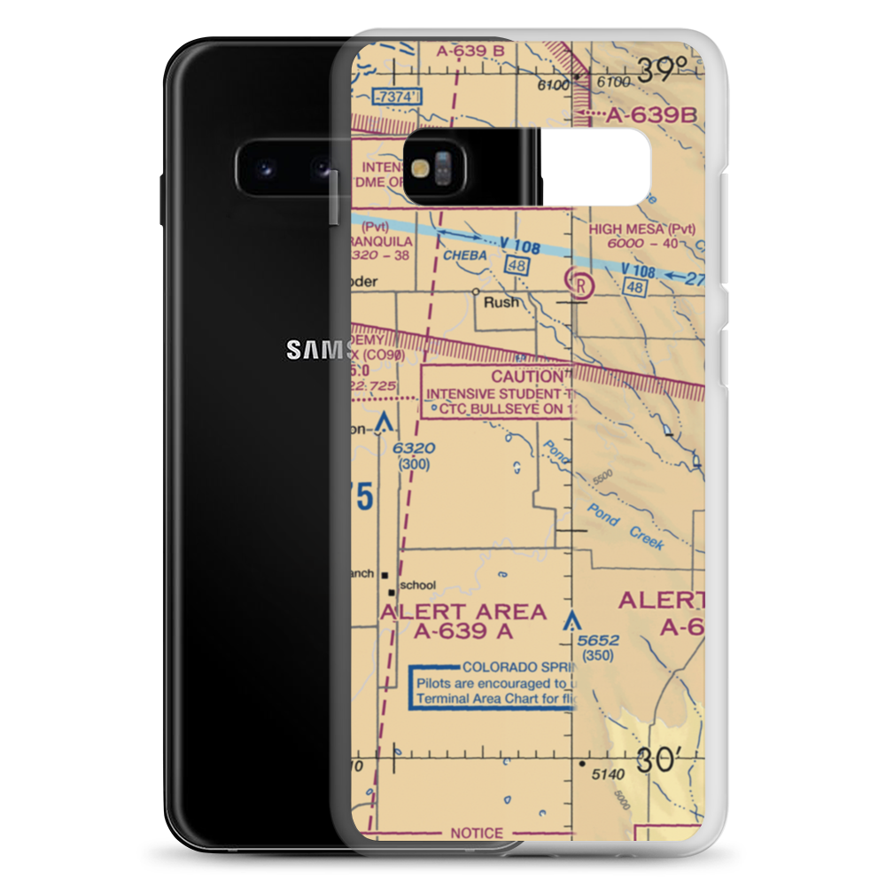 Terra Firma Airport (08CO) VFR Sectional Samsung Case Samsung Galaxy S10+ model shown