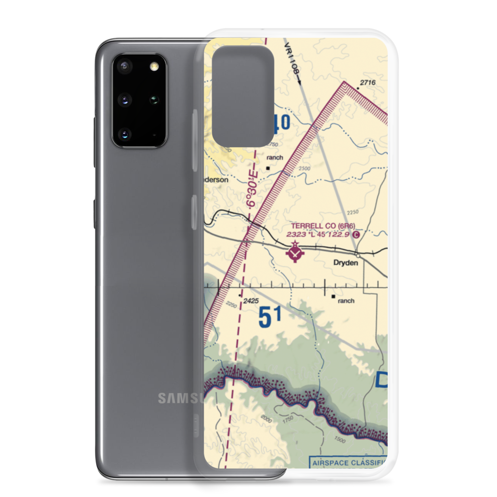 Terrell County Airport (6R6) VFR Sectional Samsung Case Samsung Galaxy S20 Plus model shown