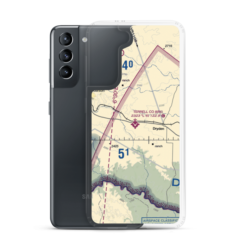Terrell County Airport (6R6) VFR Sectional Samsung Case Samsung Galaxy S21 model shown