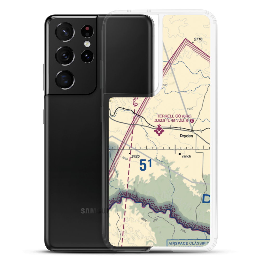 Terrell County Airport (6R6) VFR Sectional Samsung Case Samsung Galaxy S21 Ultra model shown