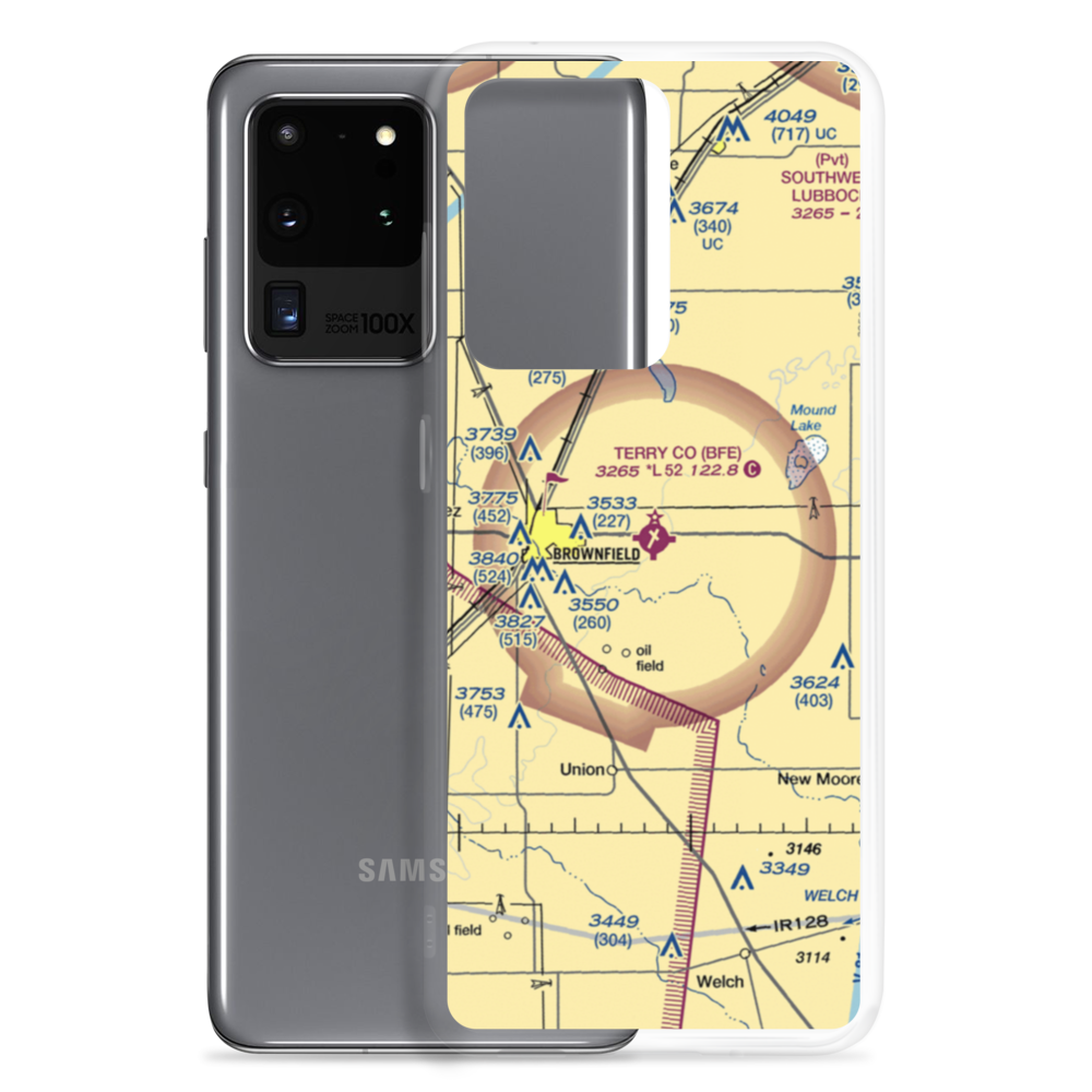 Terry County Airport (BFE) VFR Sectional Samsung Case Samsung Galaxy S20 Ultra model shown
