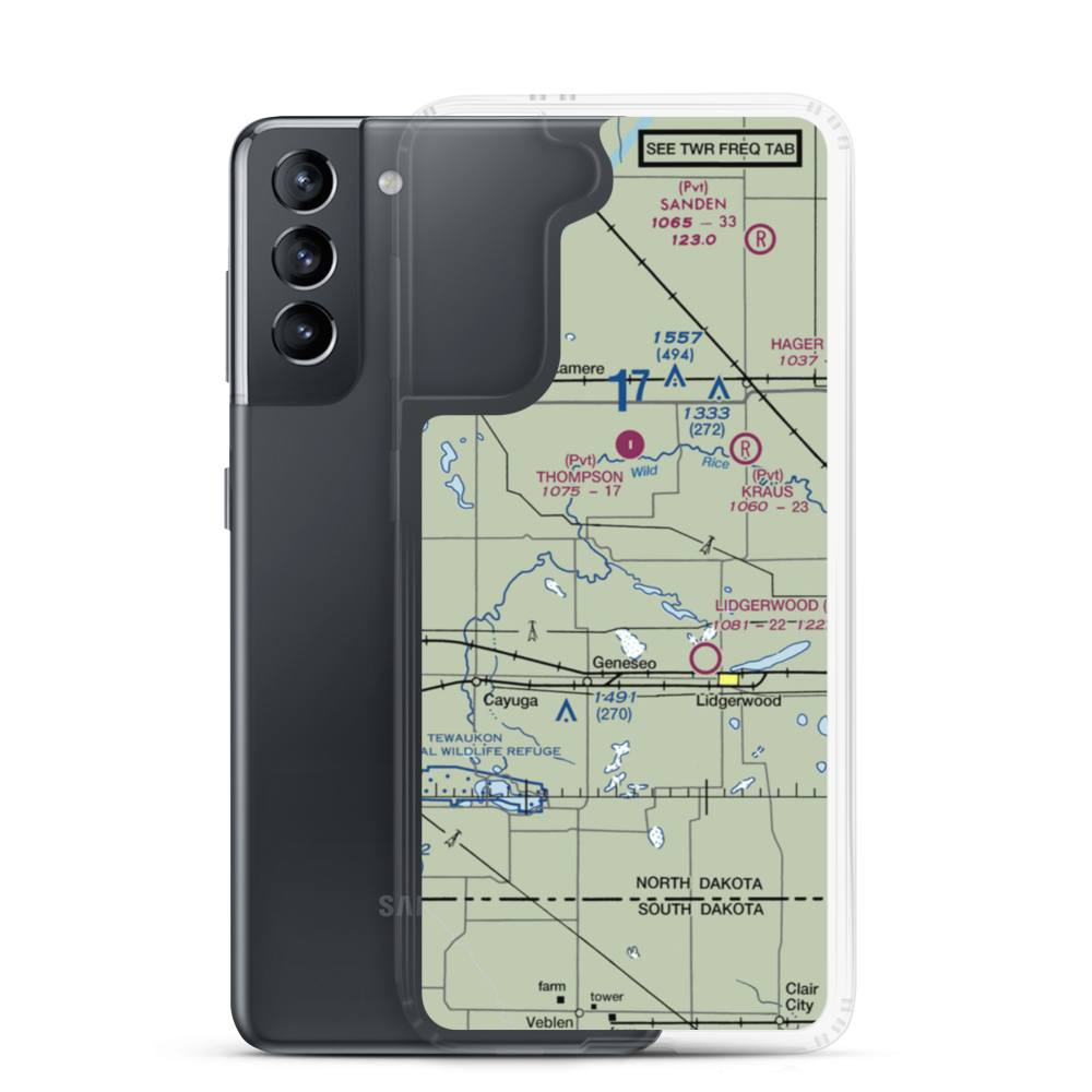 Tesch Strip (5ND4) VFR Sectional Samsung Case Samsung Galaxy S21 model shown