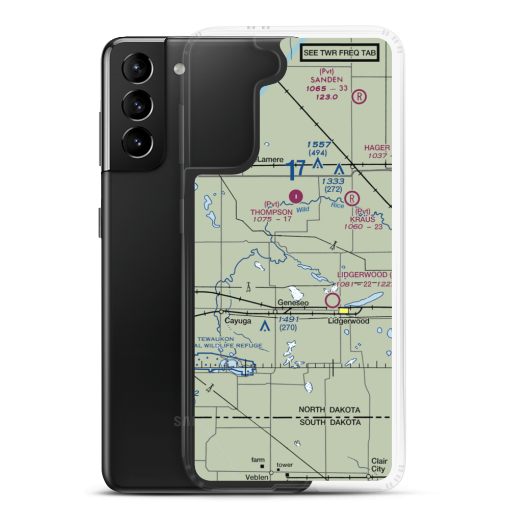 Tesch Strip (5ND4) VFR Sectional Samsung Case Samsung Galaxy S21 Plus model shown