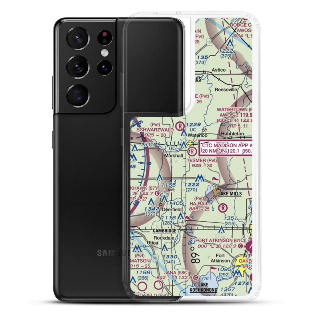 Tesmer Airport (3WI2) VFR Sectional Samsung Case Samsung Galaxy S21 Ultra model shown