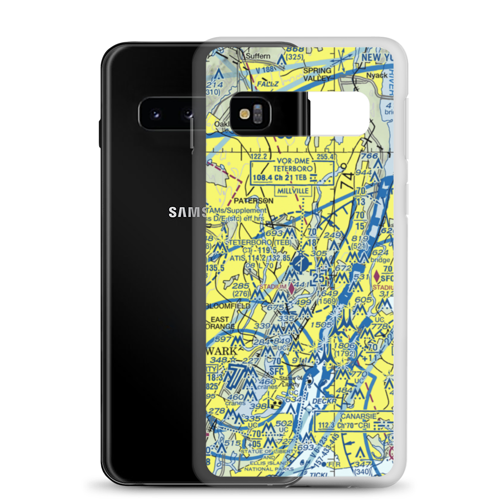 Teterboro Airport (TEB) VFR Sectional Samsung Case Samsung Galaxy S10 model shown