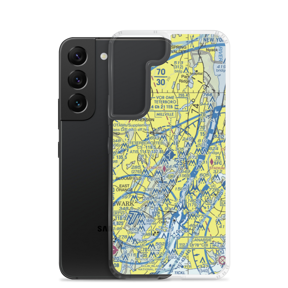 Teterboro Airport (TEB) VFR Sectional Samsung Case Samsung Galaxy S22 model shown