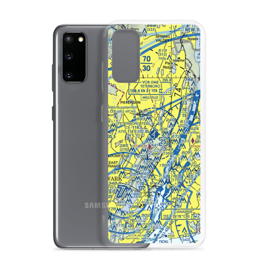 Teterboro Airport (TEB) VFR Sectional Samsung Case Samsung Galaxy S20 model shown