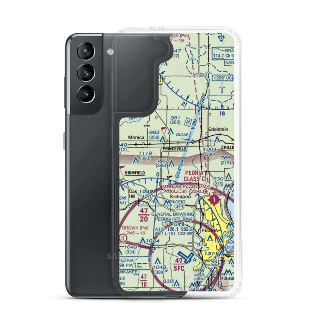 Teubel Restricted Landing Area (65IL) VFR Sectional Samsung Case Samsung Galaxy S21 model shown