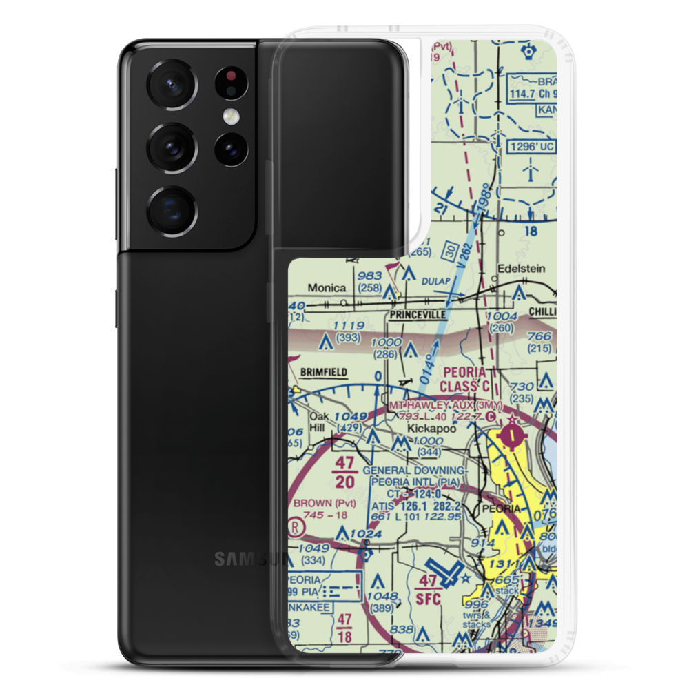 Teubel Restricted Landing Area (65IL) VFR Sectional Samsung Case Samsung Galaxy S21 Ultra model shown