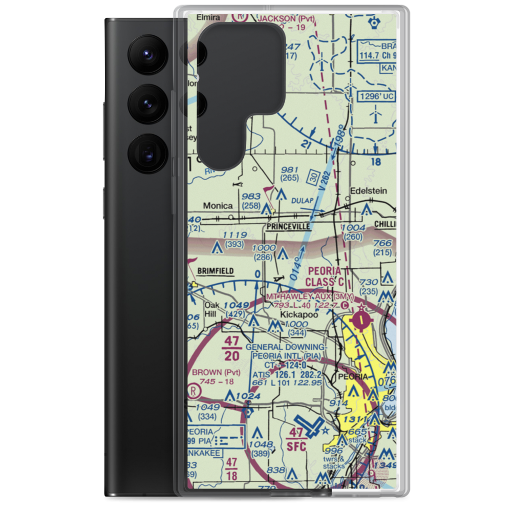 Teubel Restricted Landing Area (65IL) VFR Sectional Samsung Case Samsung Galaxy S22 Ultra model shown
