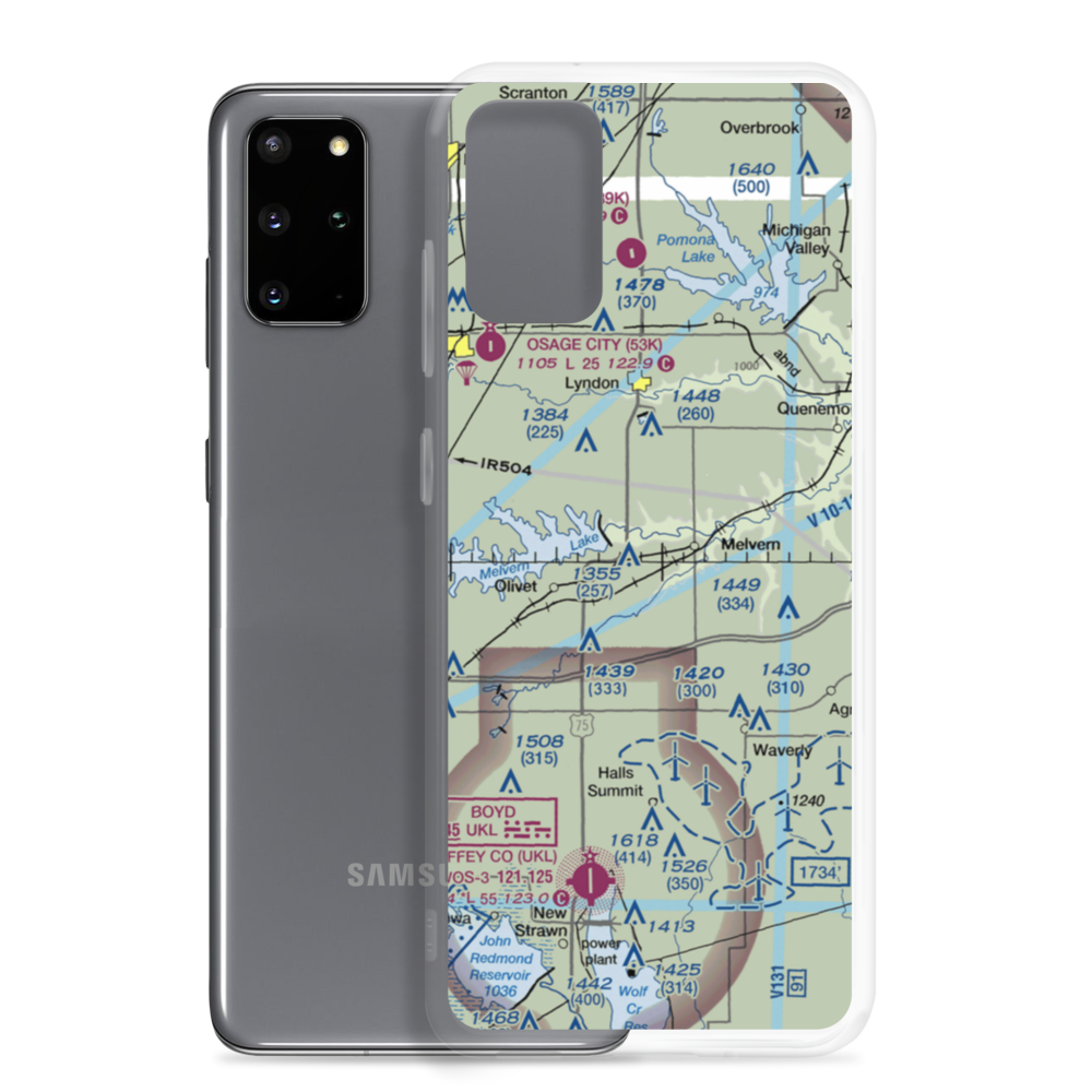 Tevis Airport (17KS) VFR Sectional Samsung Case Samsung Galaxy S20 Plus model shown