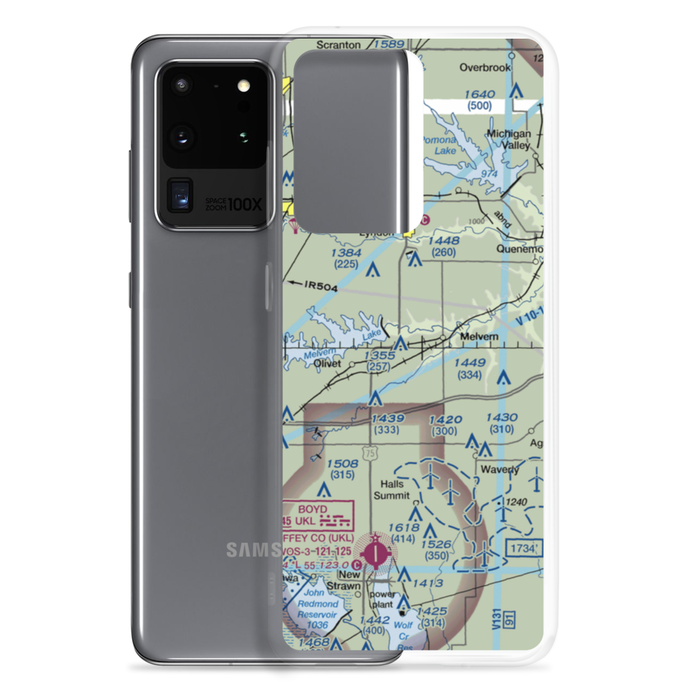 Tevis Airport (17KS) VFR Sectional Samsung Case Samsung Galaxy S20 Ultra model shown