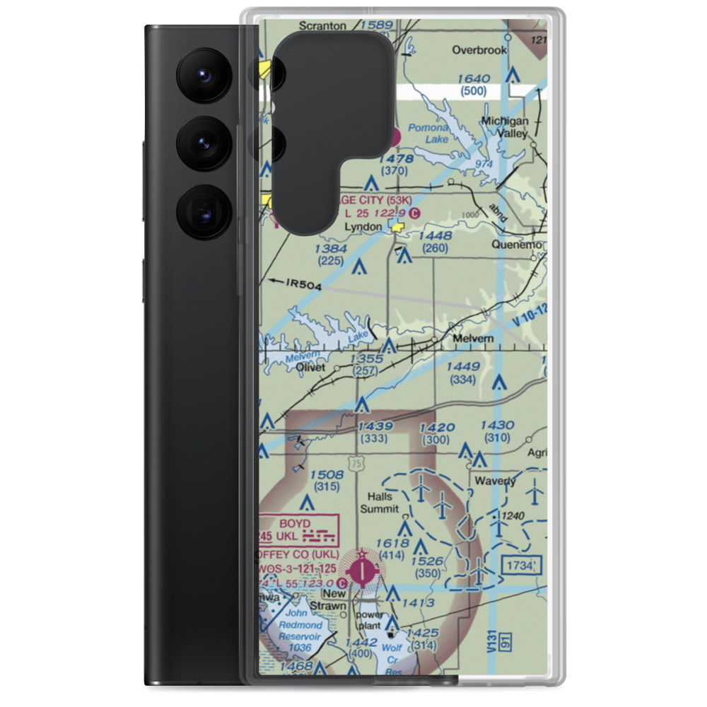 Tevis Airport (17KS) VFR Sectional Samsung Case Samsung Galaxy S22 Ultra model shown