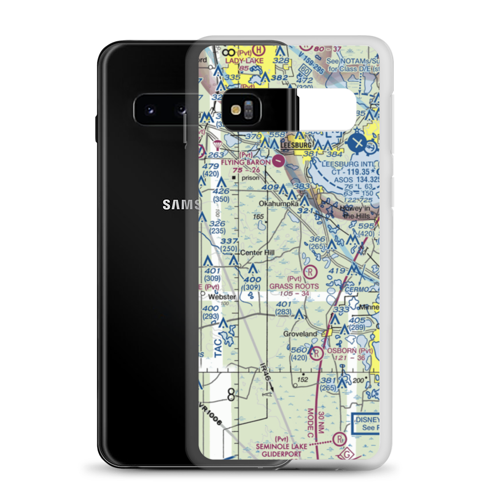 Tex Merritt Private Airstrip (51FD) VFR Sectional Samsung Case Samsung Galaxy S10 model shown