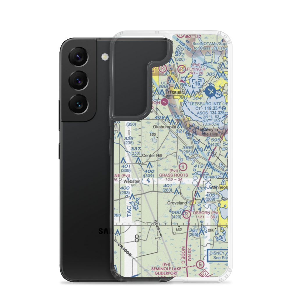 Tex Merritt Private Airstrip (51FD) VFR Sectional Samsung Case Samsung Galaxy S22 model shown
