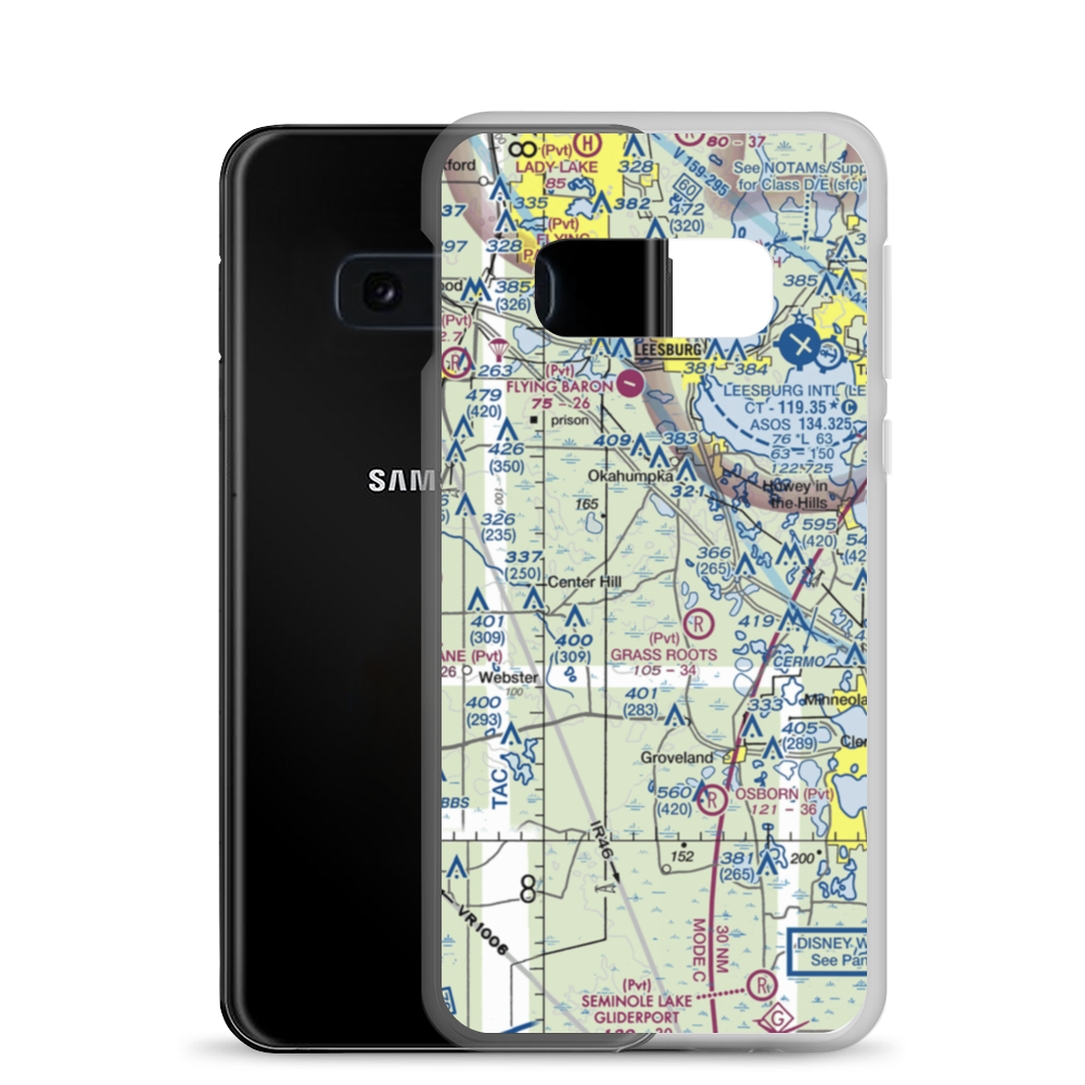 Tex Merritt Private Airstrip (51FD) VFR Sectional Samsung Case Samsung Galaxy S10e model shown