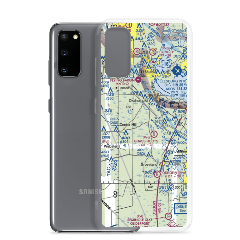 Tex Merritt Private Airstrip (51FD) VFR Sectional Samsung Case Samsung Galaxy S20 model shown