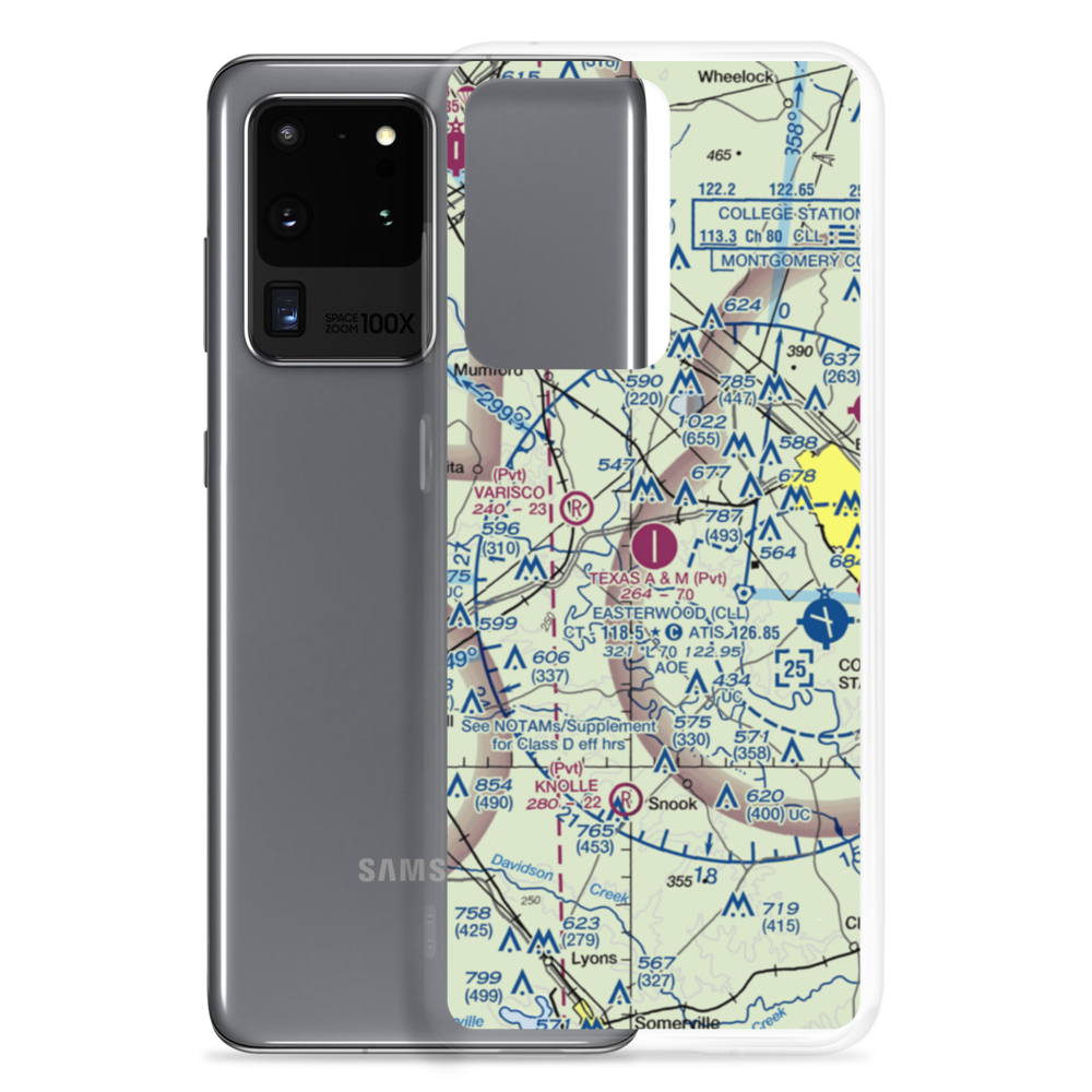 Texas A And M Flight Test Station Airport (83TX) VFR Sectional Samsung Case Samsung Galaxy S20 Ultra model shown