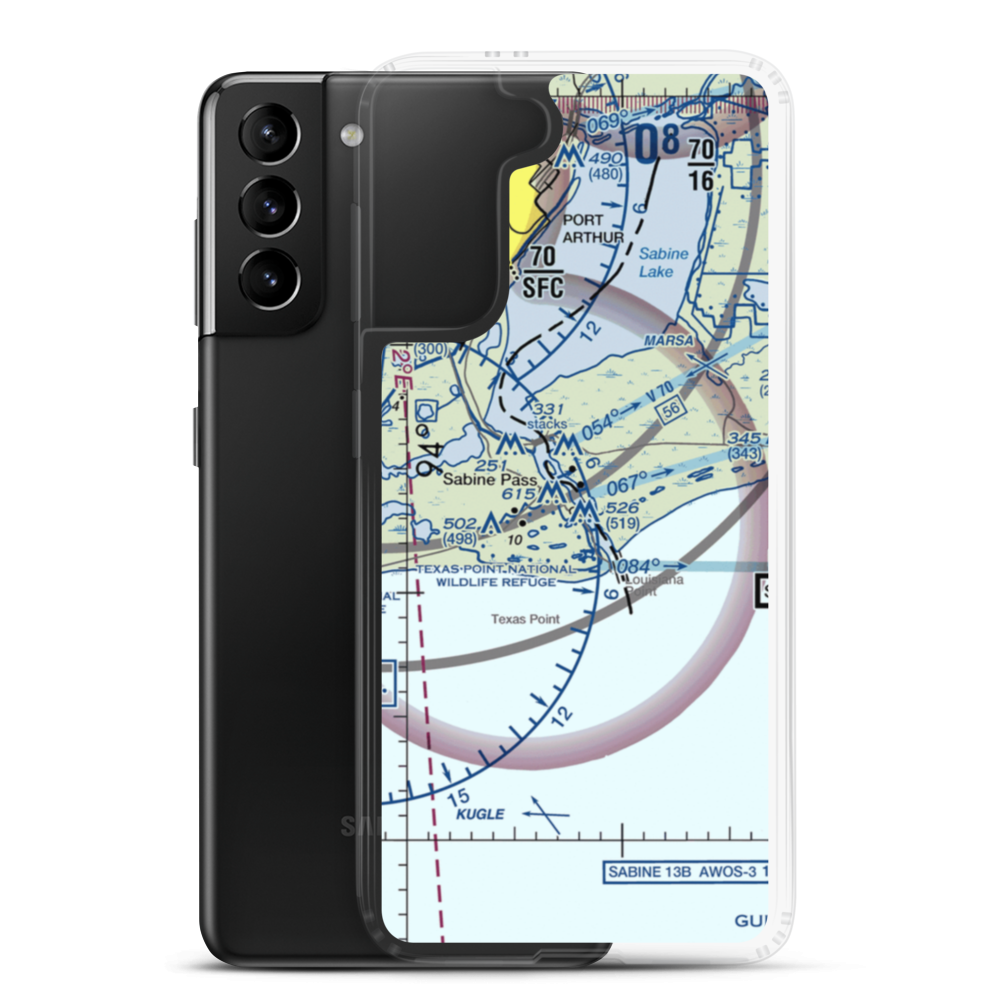 Texas Menhaden Strip (XS76) VFR Sectional Samsung Case Samsung Galaxy S21 Plus model shown