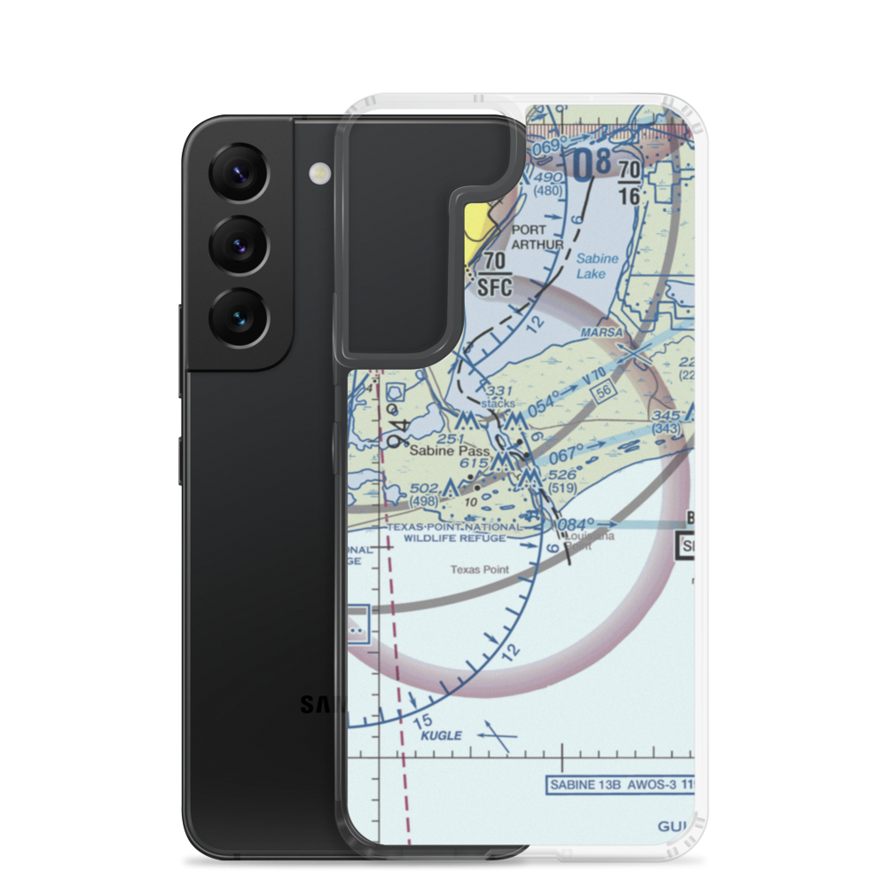 Texas Menhaden Strip (XS76) VFR Sectional Samsung Case Samsung Galaxy S22 model shown