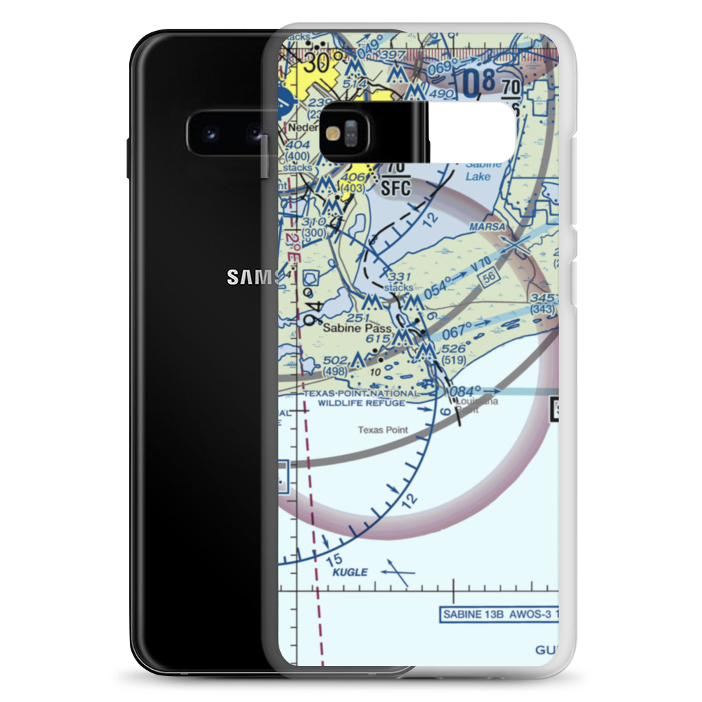 Texas Menhaden Strip (XS76) VFR Sectional Samsung Case Samsung Galaxy S10+ model shown