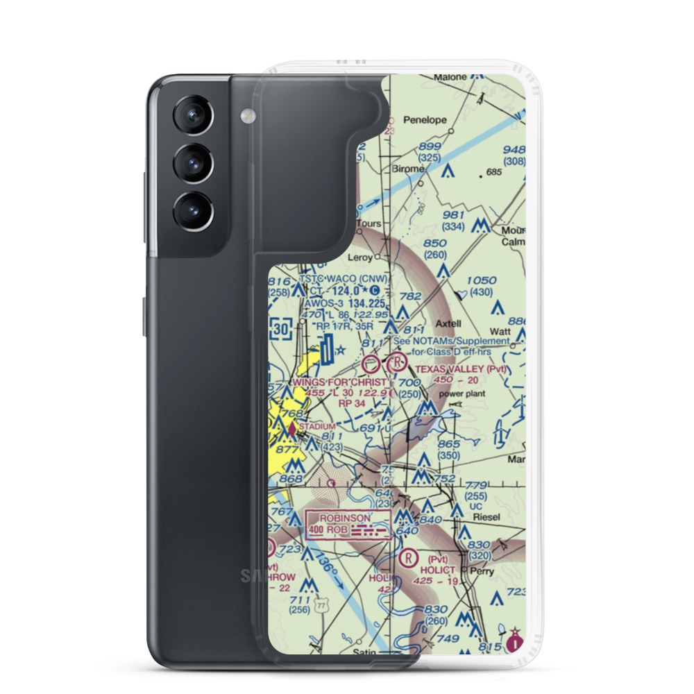 Texas Valley Air Field (TA57) VFR Sectional Samsung Case Samsung Galaxy S21 model shown