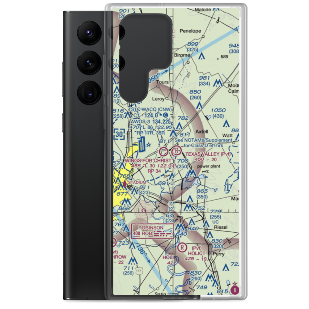 Texas Valley Air Field (TA57) VFR Sectional Samsung Case Samsung Galaxy S22 Ultra model shown