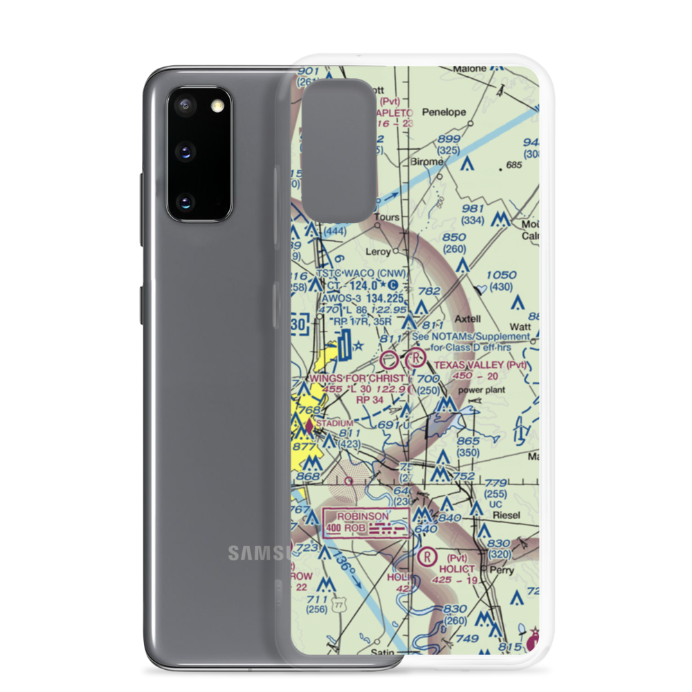 Texas Valley Air Field (TA57) VFR Sectional Samsung Case Samsung Galaxy S20 model shown