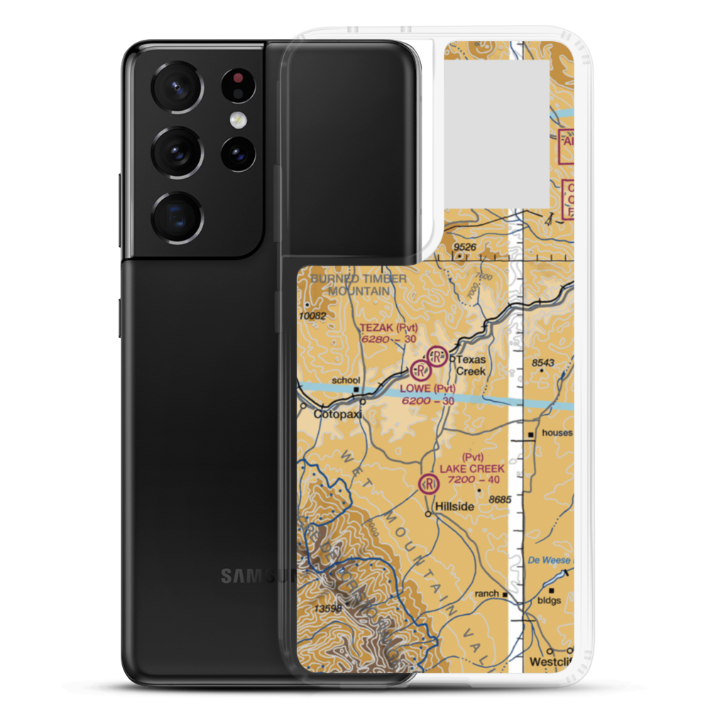 Tezak Airport (CO19) VFR Sectional Samsung Case Samsung Galaxy S21 Ultra model shown