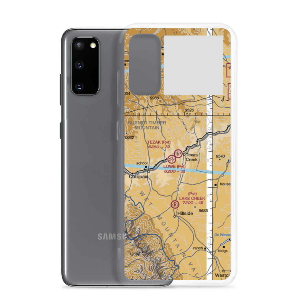 Tezak Airport (CO19) VFR Sectional Samsung Case Samsung Galaxy S20 model shown