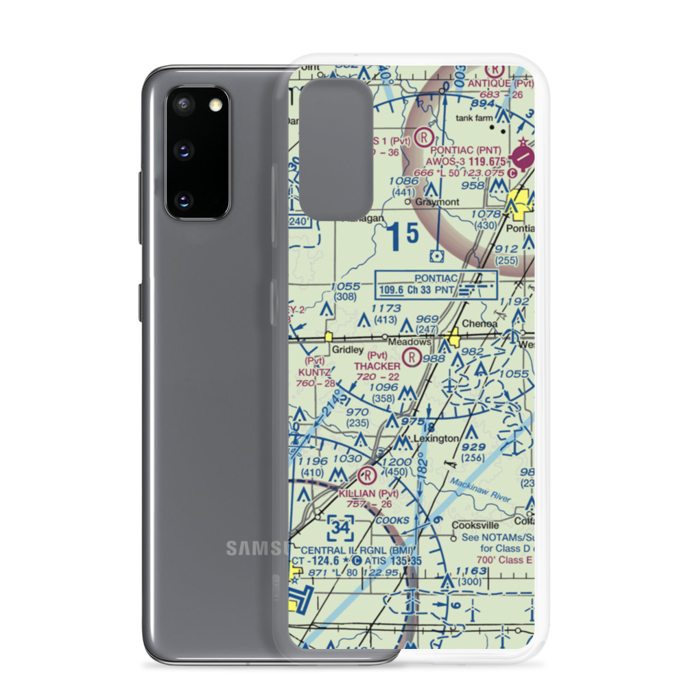 Thacker Airport (11LL) VFR Sectional Samsung Case Samsung Galaxy S20 model shown